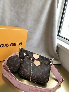 Louis Vuitton Multi Pochette Accessoires Pink Strap